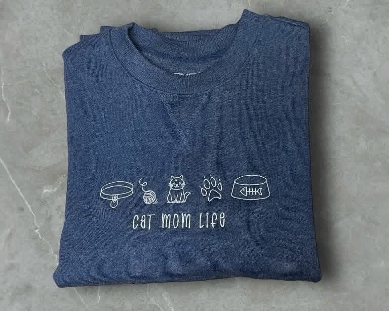 Cat Mom Life Crewneck 