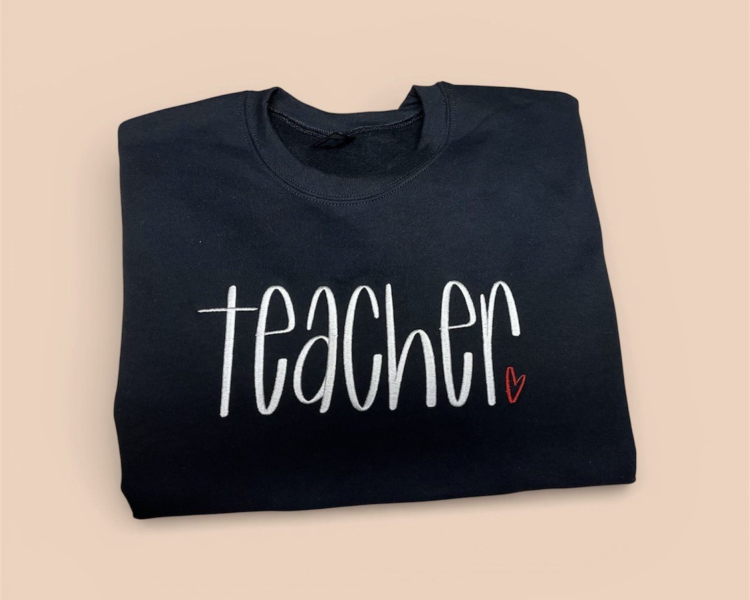 Teacher with a Heart Crew or TShirt