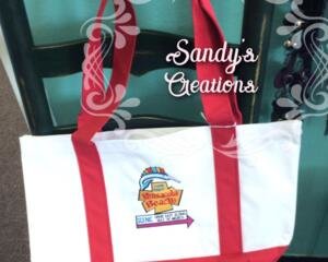 Embroidered Pensacola Beach Sign Tote 